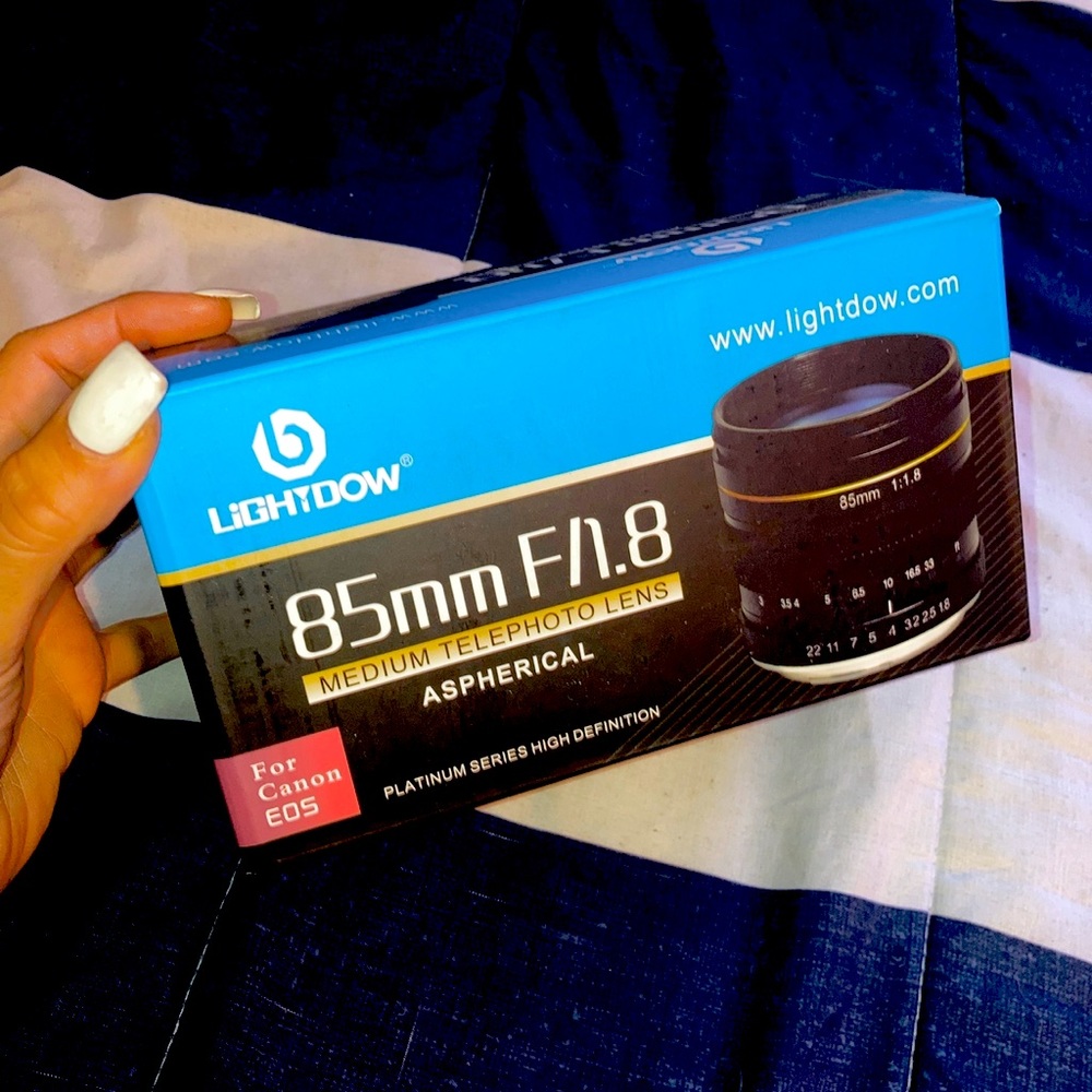 85mm Canon EF lens.